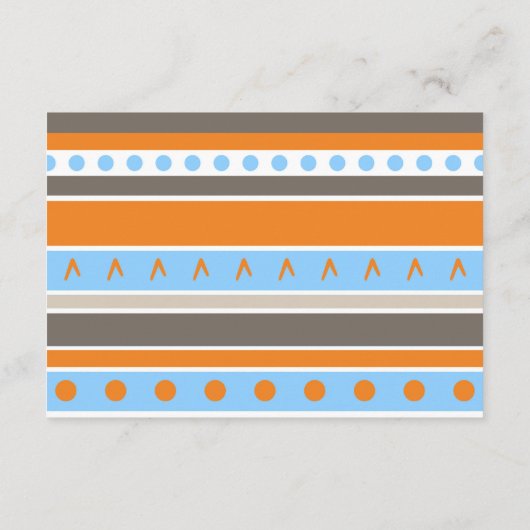 Blauw advies voor mama Woodland Baby shower Kaarte Informatiekaartje (Achterkant)