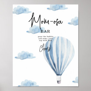 Blauw Aerostat - mama-osa bar Poster