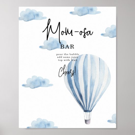 Blauw Aerostat - mama-osa bar Poster (Voorkant)
