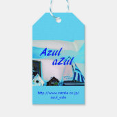 Blauw afbeelding cadeau label Deel 1 Cadeaulabel (Voorkant)