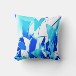 Blauw afbeelding knipsel onregelmatig verdraaid kussen