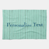 Blauw Afbeelding van hout personaliseren Theedoek (Horizontaal)