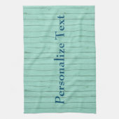 Blauw Afbeelding van hout personaliseren Theedoek (Verticaal)