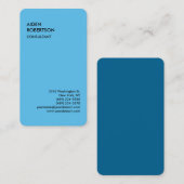 Blauw Afgerond Exclusief Speciaal Modern Uniek Visitekaartje (Voorkant / Achterkant)