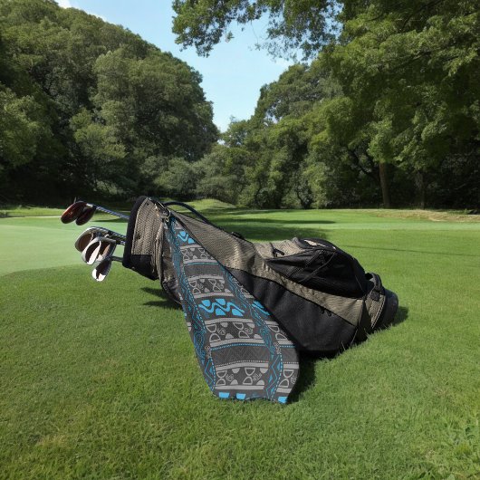 blauw - afrikaans aztec golfhanddoek