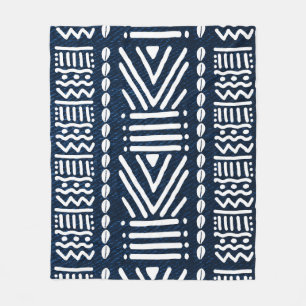 Blauw Afrikaans Denim Bogolan Design Deken