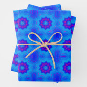 Blauw afrikaans inpakpapier vel (In situ)
