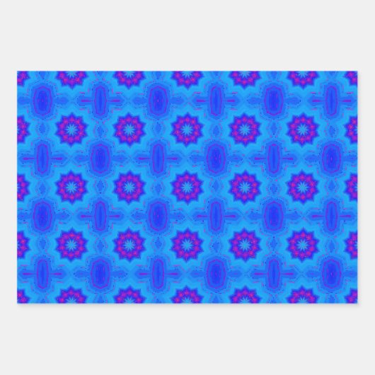 Blauw afrikaans inpakpapier vel (Voorkant)