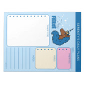 Blauw Afro Eenhoorn Notitieblok (Voorkant)
