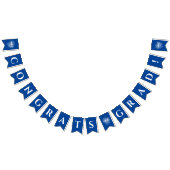 Blauw | Afstudeerder-inktvlaggen met vuurwerk Vlaggetjes (Alle)