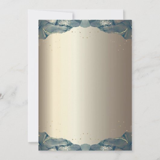 Blauw Afstudeerder Pet, Wijn, Glas Champagne Kaart (Achterkant)