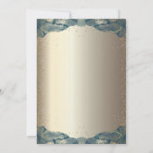 Blauw Afstudeerder Pet, Wijnglas Confetti Afstuder Kaart (Achterkant)