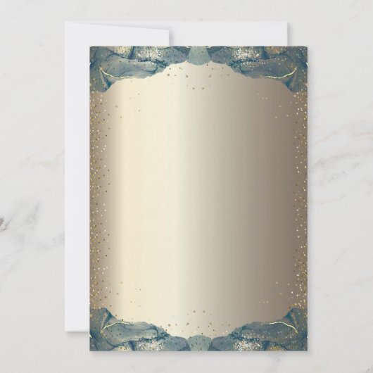 Blauw Afstudeerder Pet, Wijnglas Confetti Afstuder Kaart (Achterkant)