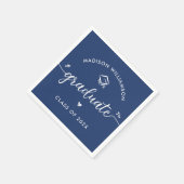 Blauw Afstudeerscript Harten Mutsvormig Icoon Mode Servet (Hoek)