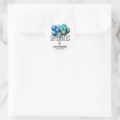 Blauw Afstuderen 2025 Ronde Sticker (Tas)