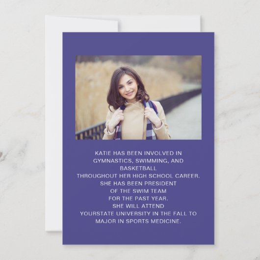 Blauw Afstuderen 2 Foto Opslaan Datum Klasse 2022 (Achterkant)