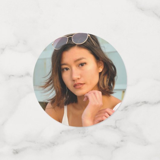 Blauw afstuderen 3 foto moderne vetgedrukte typogr confetti (Kleine voorkant)