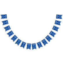 Blauw Afstuderen Bunting | Datum Afstudeerder en n