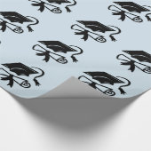 Blauw Afstuderen Cadeaupapier (Hoek)