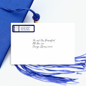 Blauw Afstuderen Football Retour Adreslabels Etiket