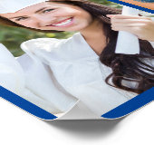 Blauw Afstuderen Foto Collage Afstuderen Square Poster (Hoek)
