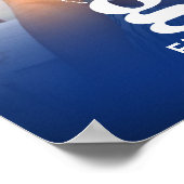 Blauw Afstuderen Foto vet Typografie minimalistisc Poster (Hoek)