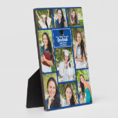 Blauw Afstuderen Fotocollage 2025 Afstuderen Gift Fotoplaat (Zijkant)