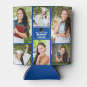 Blauw Afstuderen Fotocollage Modern 2025 Afstudere Blikjeskoeler (Voorkant)