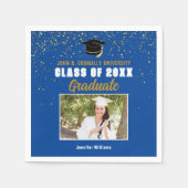 Blauw Afstuderen Fotoklas van 2025 Graduation Part Servet (Voorkant)