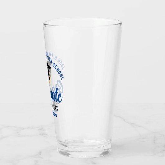 Blauw Afstuderen gepersonaliseerd 2025 afstudeerfe Glas (Links)