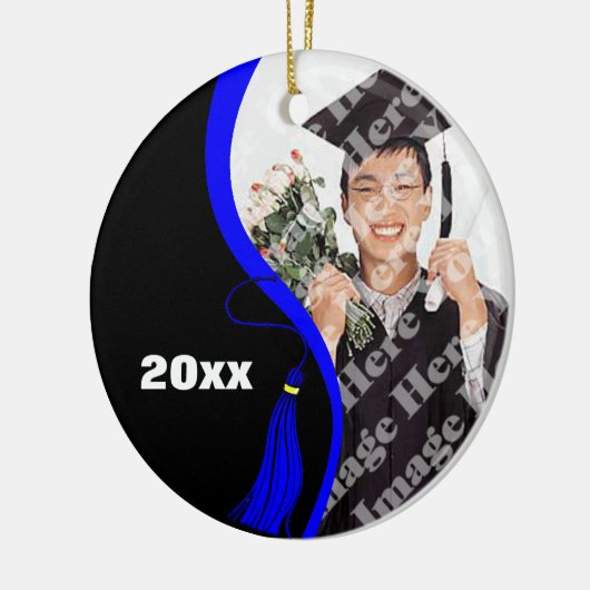 blauw Afstuderen Keramisch Ornament (Links)