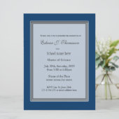 Blauw afstuderen met hoge prestaties kaart (Staand voorkant)