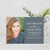 Blauw Afstuderen Opslaan Datum bekendmaking Foto (Staand voorkant)