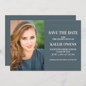 Blauw Afstuderen Opslaan Datum bekendmaking Foto (Voorkant / Achterkant)