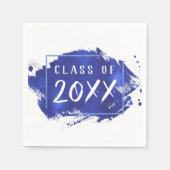 Blauw Afstuderen | Penseelpenseelpartij verven Servet (Voorkant)