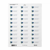 Blauw Afstuderen Retouradres Labels Klasse van 202 (Full Sheet)