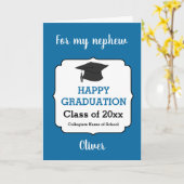 Blauw Afstuderen van 2025 Kaart (Gele Bloem)