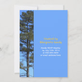 Blauw afstuderen van Evergreen tree Kaart (Achterkant)