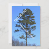 Blauw afstuderen van Evergreen tree Kaart (Achterkant)