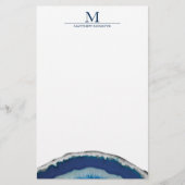 Blauw Agate Briefpapier (Voorkant)