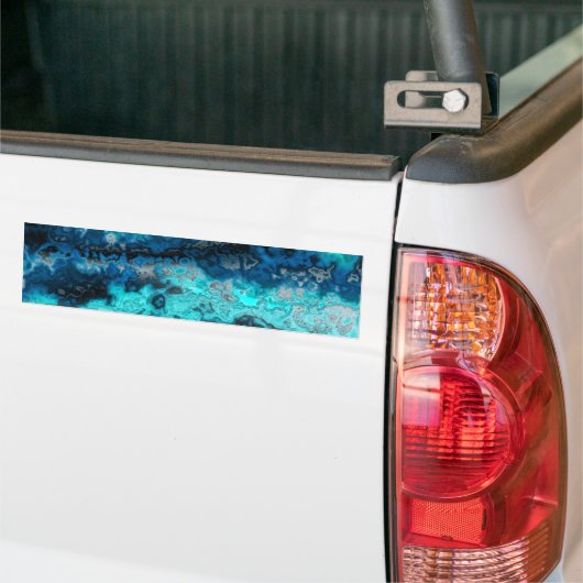 Blauw Agate Bumpersticker (Op Truck)