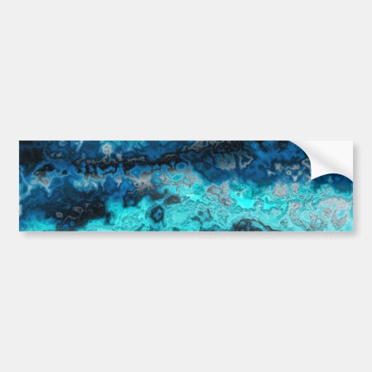 Blauw Agate Bumpersticker (Voorkant)