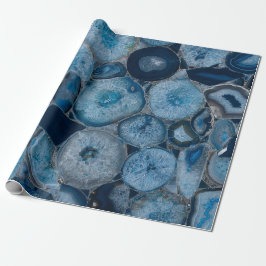Blauw Agate Cadeaupapier