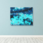 Blauw Agate Canvas Afdruk (Insitu (Houten vloer))