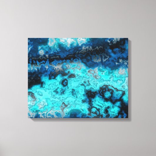 Blauw Agate Canvas Afdruk (Voorkant)