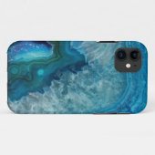 Blauw Agate Case-Mate iPhone Case (Achterkant (horizontaal))