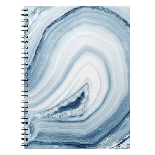 Blauw Agate Design Notitieboek (Voorkant)