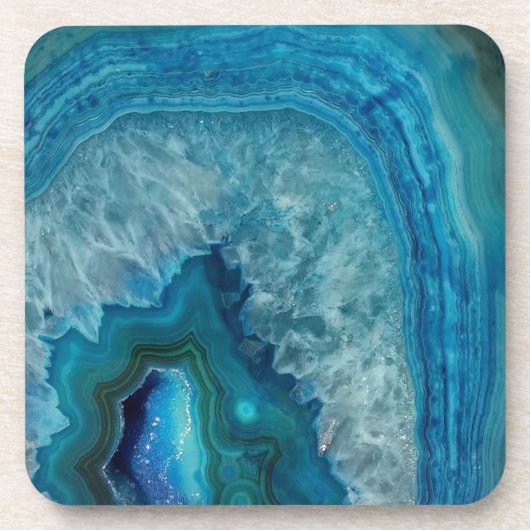 Blauw Agate Drankjes Onderzetter (Voorkant)