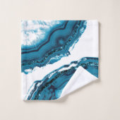 Blauw Agate Glitter Glam #1 Bad Handdoek (Wasdoekje)