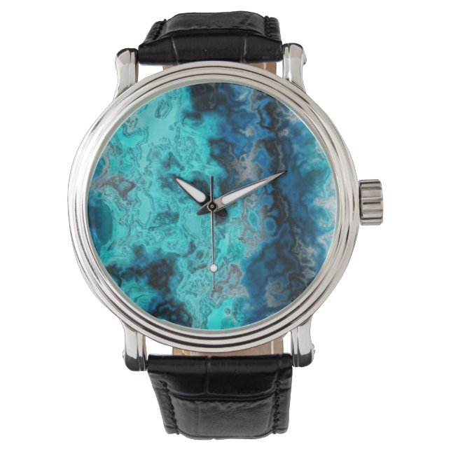 Blauw Agate Horloge (Voorkant)